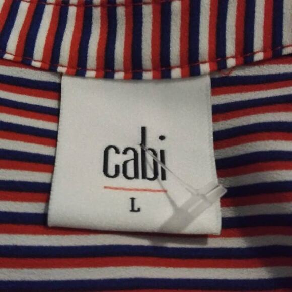 CAbi Blue Chambray High Low Drape Back Shirt Size Small - Picture 4 of 9